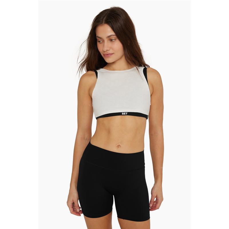 SPORTBODY® LAYERED TANK BRA - ONYX