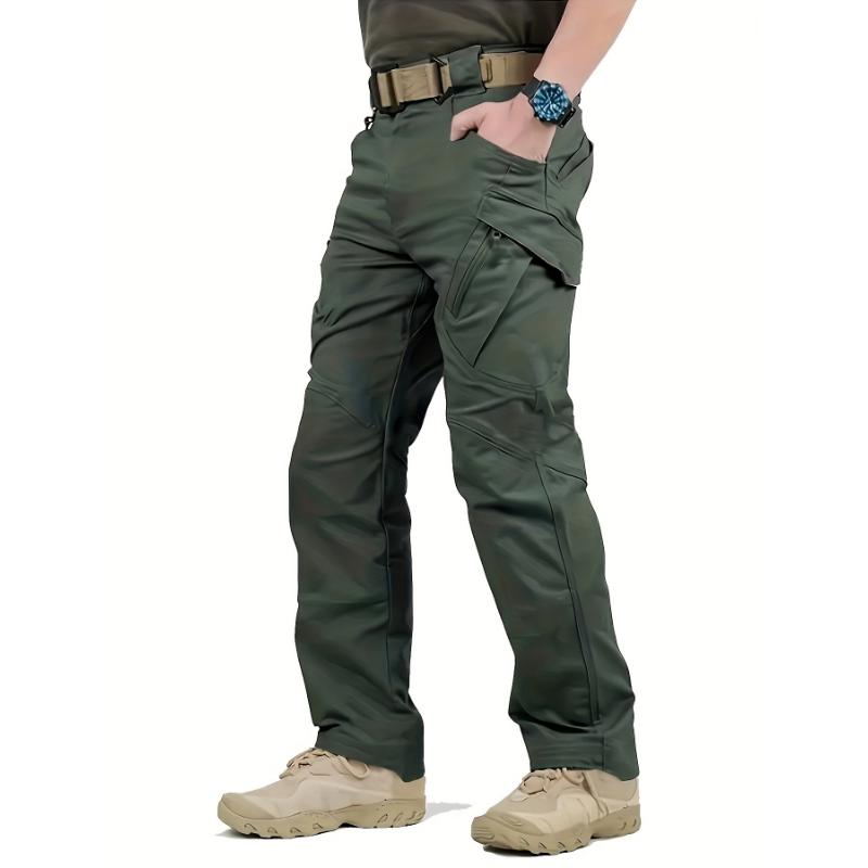 Men's Durable Cargo Pants, Men's Tactical Pants With Multi Pockets For Outdoor Hiking Camping, Spring Fall