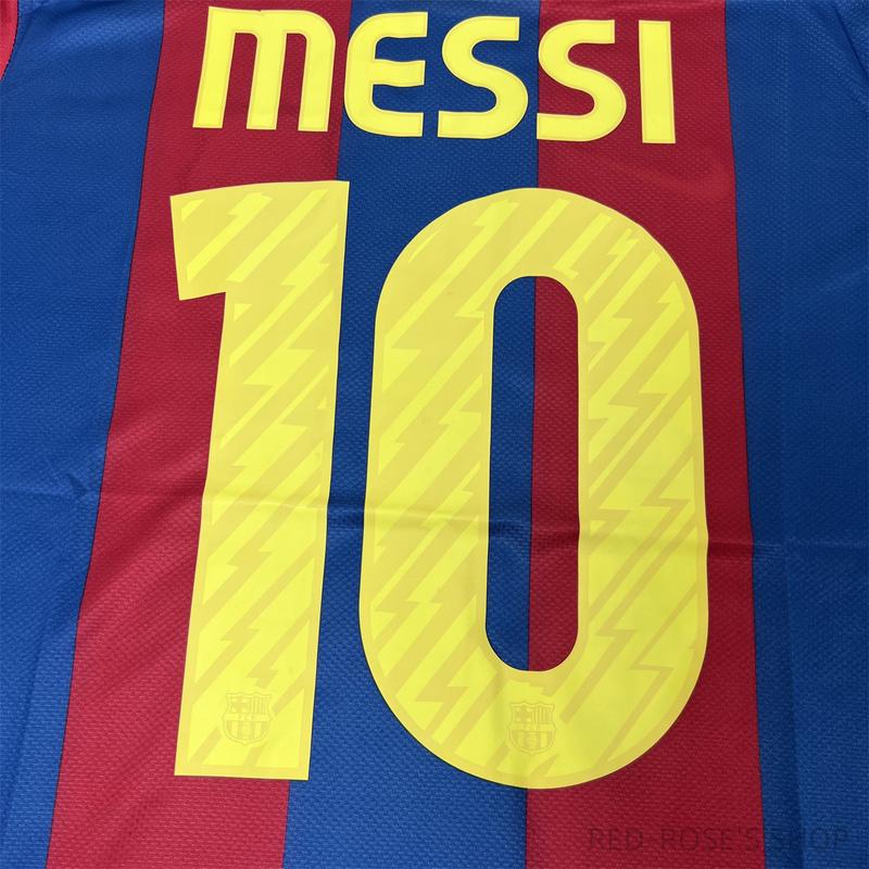 NIKE 10-11 Season Barcelona Home Short Sleeve Soccer Jersey Iniesta Messi Short Sleeve Vintage Barcelona Jersey