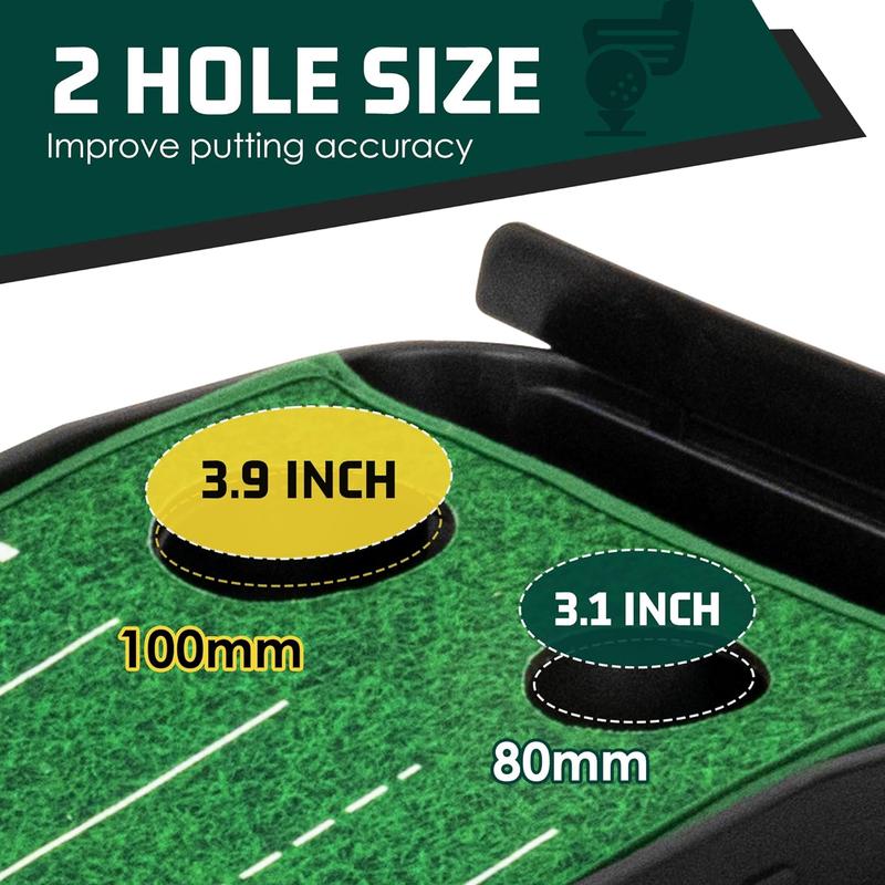 ropoda 9ft Golf Putting Green, Portable Putting Mat for Home and Office with Auto Ball Return Function, Golf Practice Putting Mat Aid for Indoor and Outdoor Usg, golfhittingmat