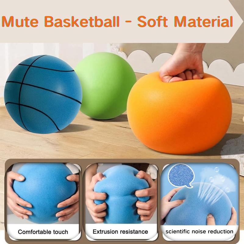 Indoor Basketball Silent - High-Elasticity Foam - Quiet Dribbling Ball - Various Indoor & Outdoor Activities - Experience Low Noise Play