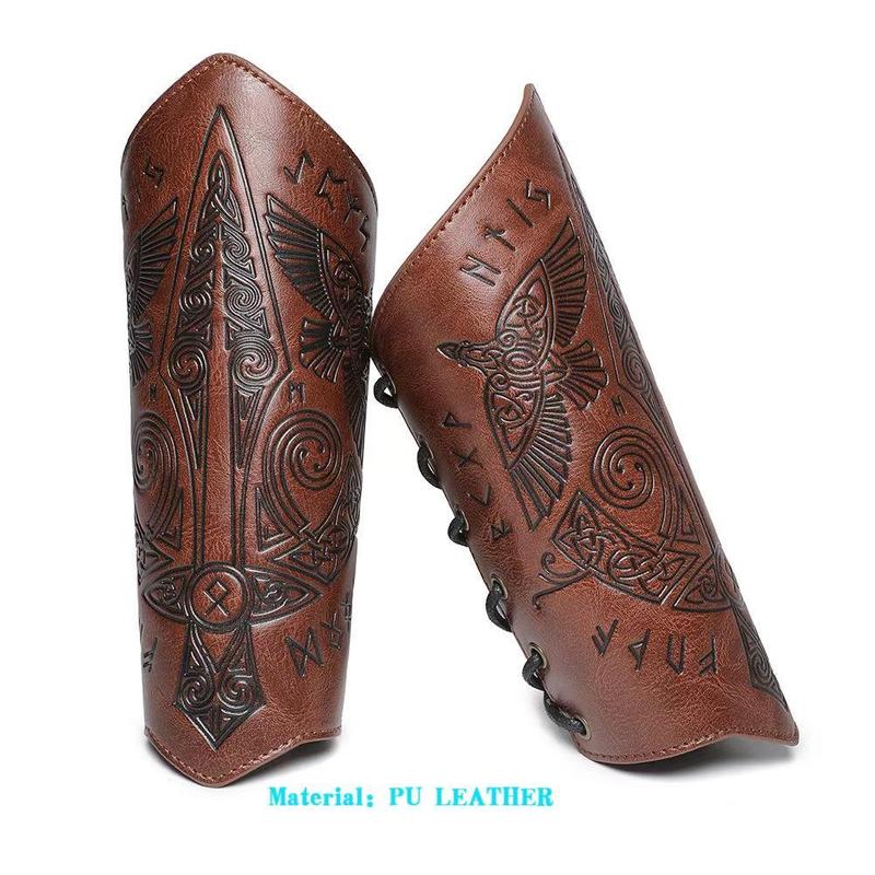 Vintage Viking Pattern Arm Guard, 1 Count Professional Arm Protector Arm Guard, Hand Sports Care Accessories for Men & Women, Christmas Gift