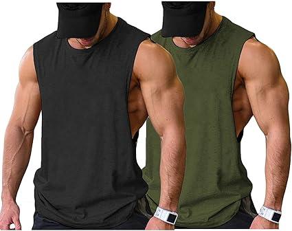 COOFANDY Men Workout Tank Top 1 Pack Gym Bodybuilding Sleeveless Muscle T Shirts