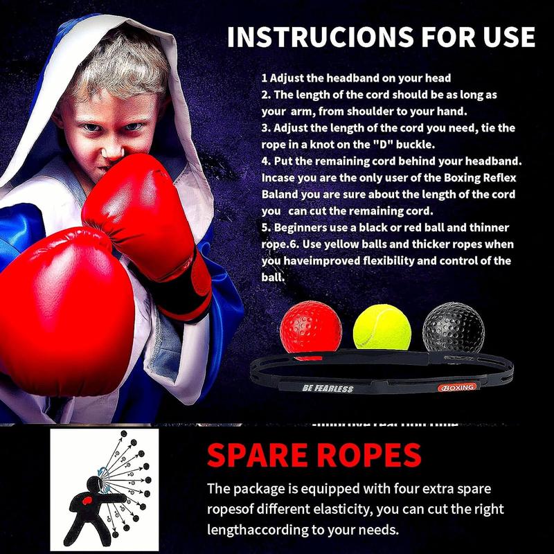 Boxing Reflex Ball for Adults, Sports Reaction Balls,Speed Flex,Boxing Machine,Boxing Training Ball,Improve Hand Eye Coordination, Punching Speed JFHH