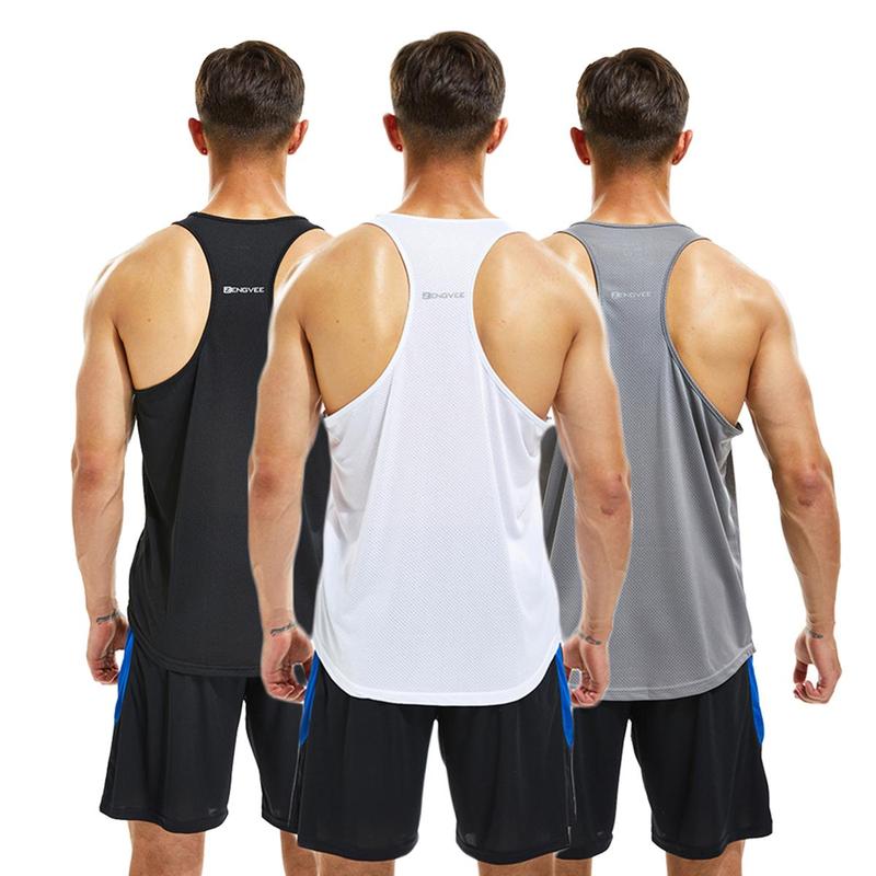 3 5 Pack Running Muscle Tank Top for Men Dry-suit Workout Sleeveless Tops Breathable Y-Back Shirts Training Bodybuilding Vests