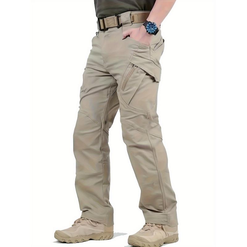 Men's Durable Cargo Pants, Men's Tactical Pants With Multi Pockets For Outdoor Hiking Camping, Spring Fall