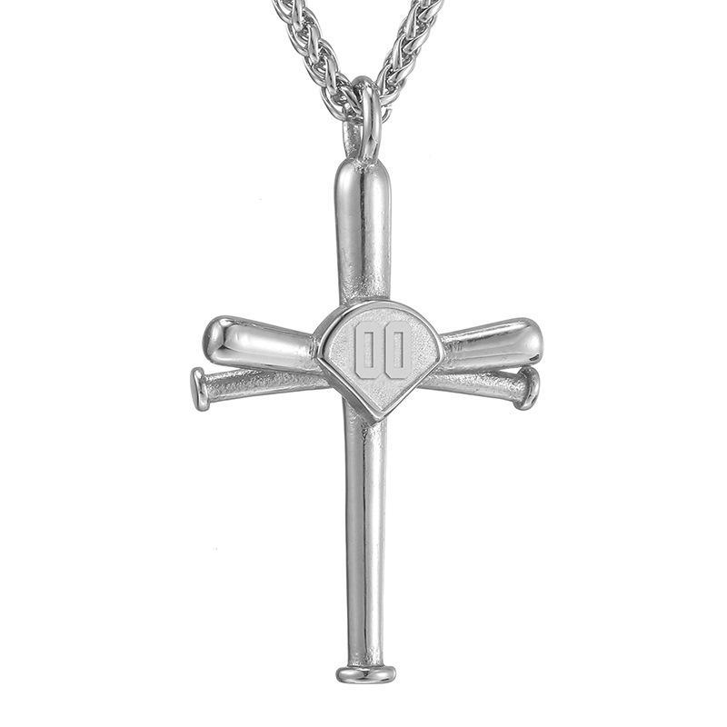 Titanium Steel Outdoor Baseball Bat Titanium Steel Cross Stainless Steel Baseball Number 0-99 Tide Accessories for Men and Women