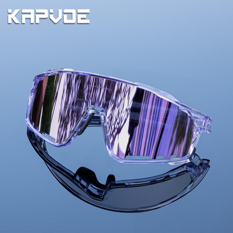 KAPVOE Polarized Cycling Glasses For Men Women Mountain Bike Glasses MTB Riding Glasses TR90 Sport Sunglasses Running Bicycle