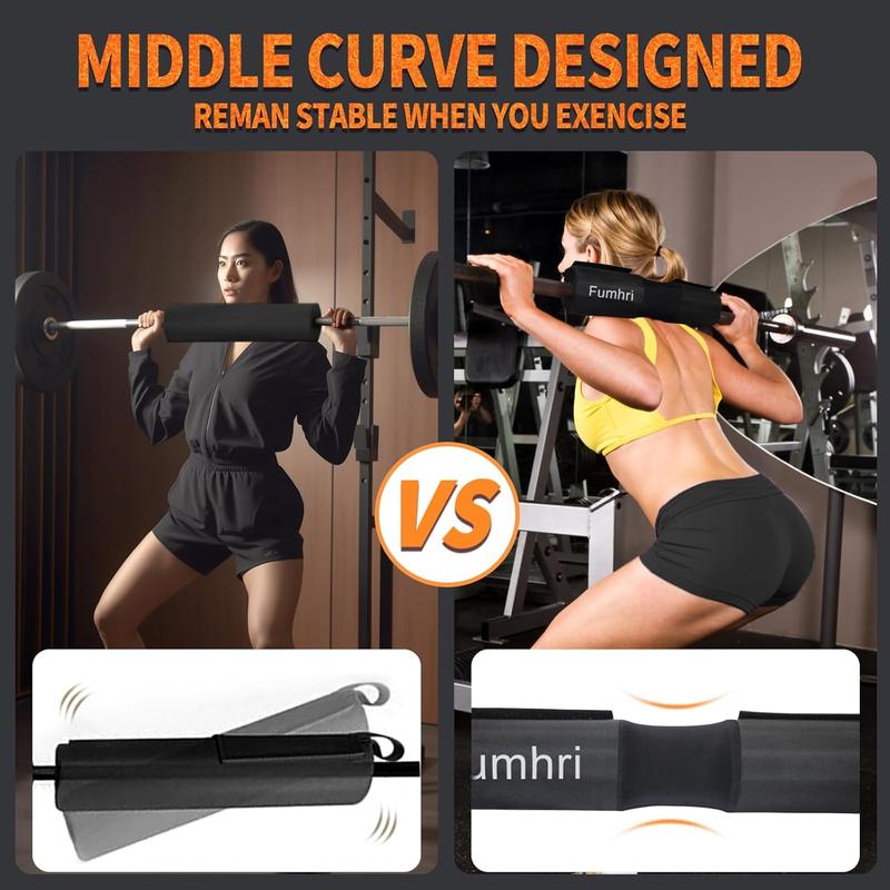 Barbell Pad for Squat, Hip Thrust - Perfect for Gym Workout Smith Machine Thruster Weightlifting - Relieves Neck and Shoulder Pain - Thick Foam Cushion