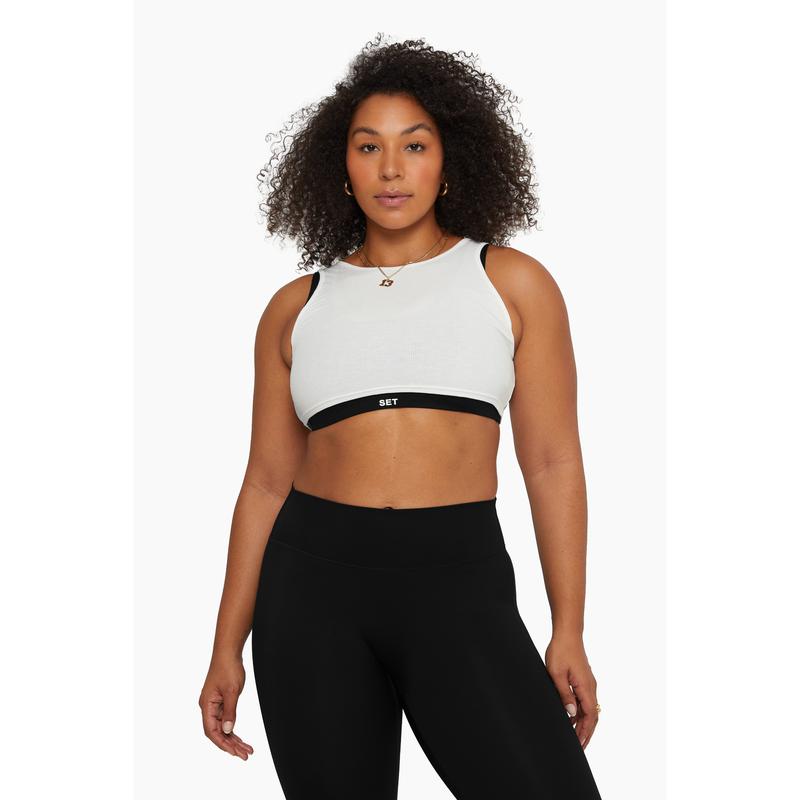 SPORTBODY® LAYERED TANK BRA - ONYX