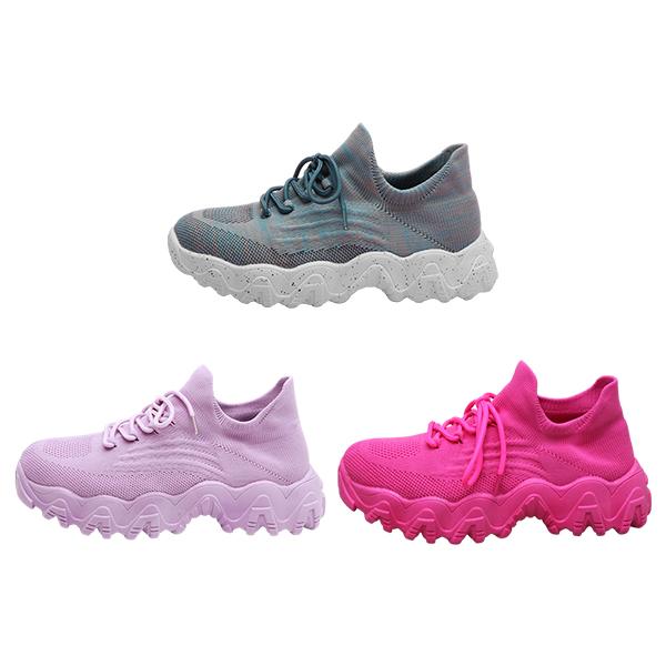 3 pairs Women's Low Top Lace-up Sneakers for Summer 2025, Ankle Socks and Knit Sports Running Shoes, Back To School Workout Sneakers for Fall Outfit