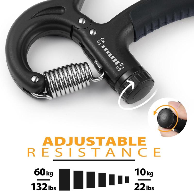 2 Pack Adjustable Resistance Grip Strength Trainer for Musicians and Athletes