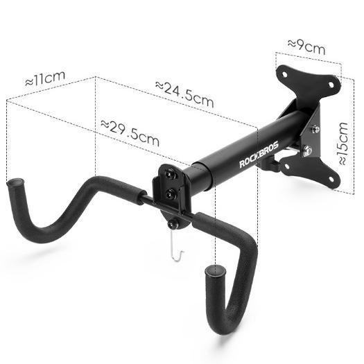 ROCKBROS Bicycle Wall Mount Sturdy Bicycle Holder Adjustable Up to 15kg