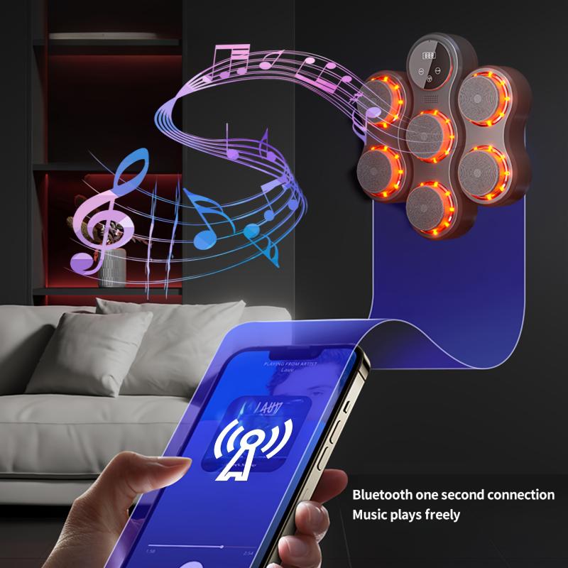 1PC Music Boxing Target, Smart Wall-mounted Exercise Wireless Boxing Target, Home, Indoor And Gym Boxing Game Consoles Are Complimentary Boxing Gloves USB Charger Mounted On The Bac