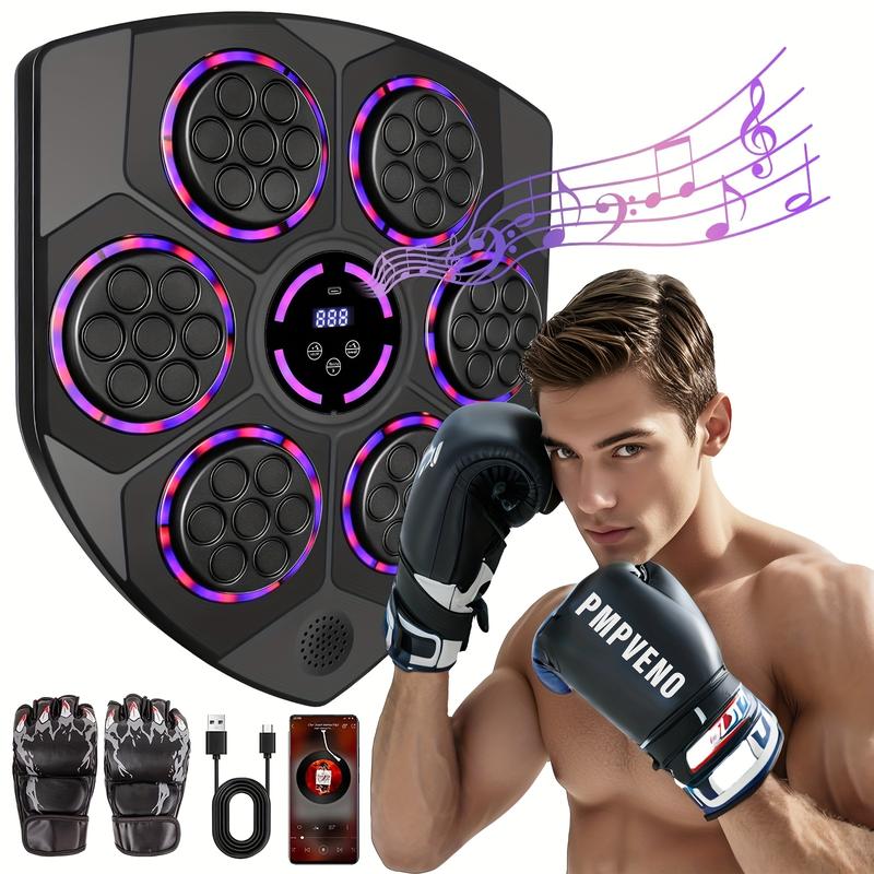 Wall Mounted Intelligent Music Boxing Machine For Adults With Boxing Gloves, Electronic Boxing Target Fitness Striking Equipment