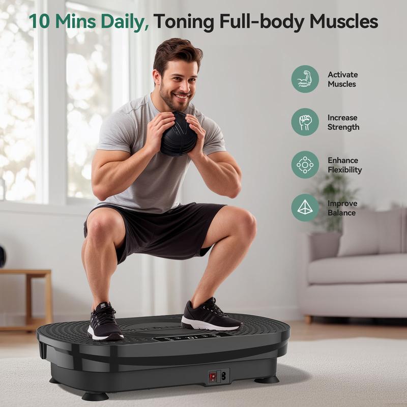 FEIERDUN Vibration Plate Exercise Machine,Vibration Plate for Lymphatic Drainage, Power Plate Vibration with 330LBS Weight Capacity