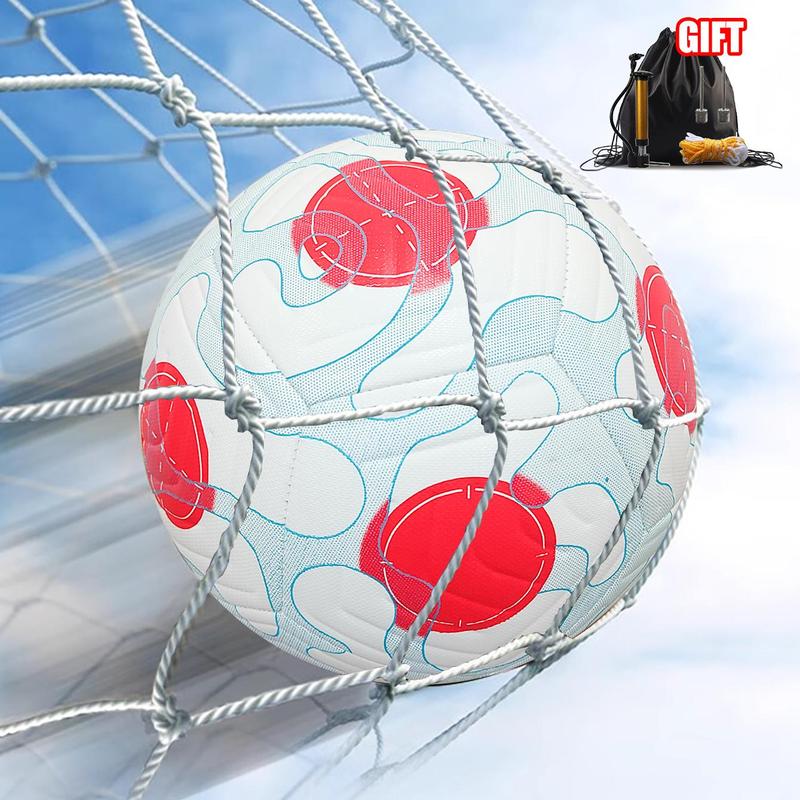 Size 5 Soccer Ball for Adults, Professional Training Football with Air Pump Needle & Storage Bag, Ball Sports Equipment for Indoor Outdoor Use, Summer Sports Gift