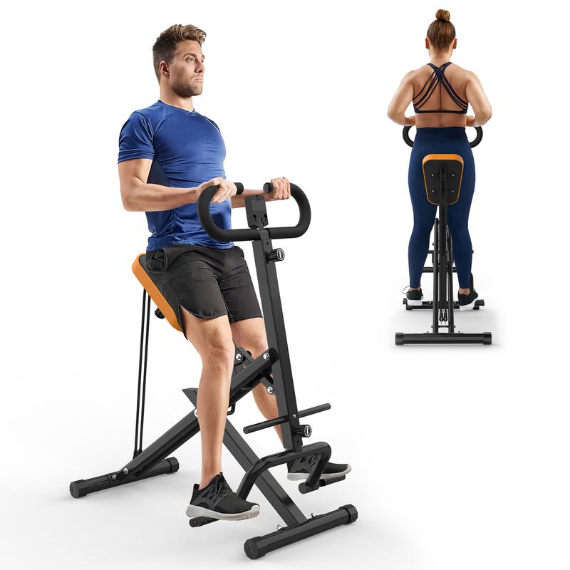 [Dufominc] Squat Machine for Home, Assist Trainer for Glutes Workout Foldable with Resistance Bands, Ab Back Leg Press Hip Thrust for Home Gym