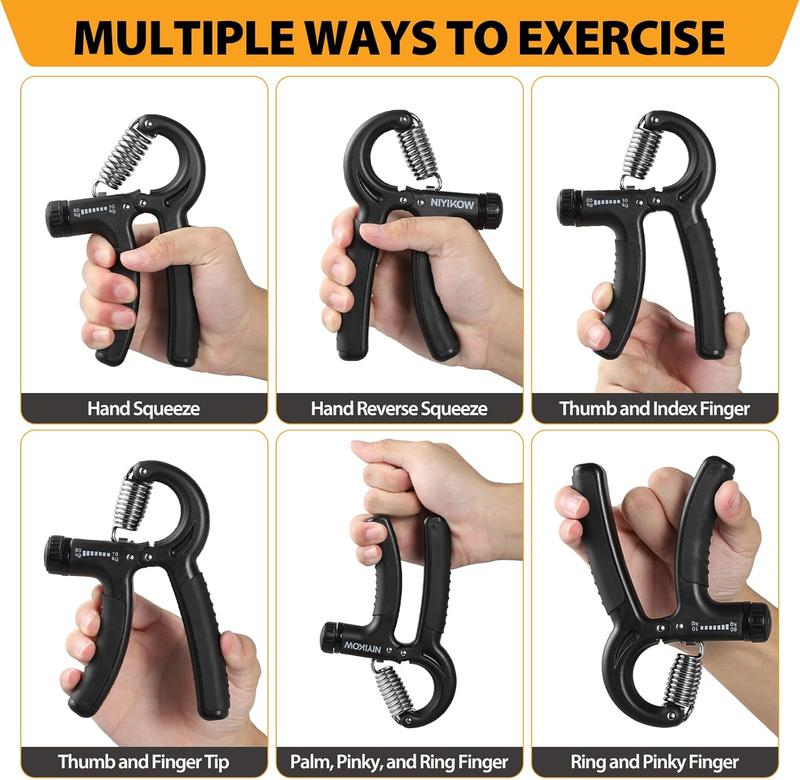 2 Pack Adjustable Resistance Grip Strength Trainer for Musicians and Athletes