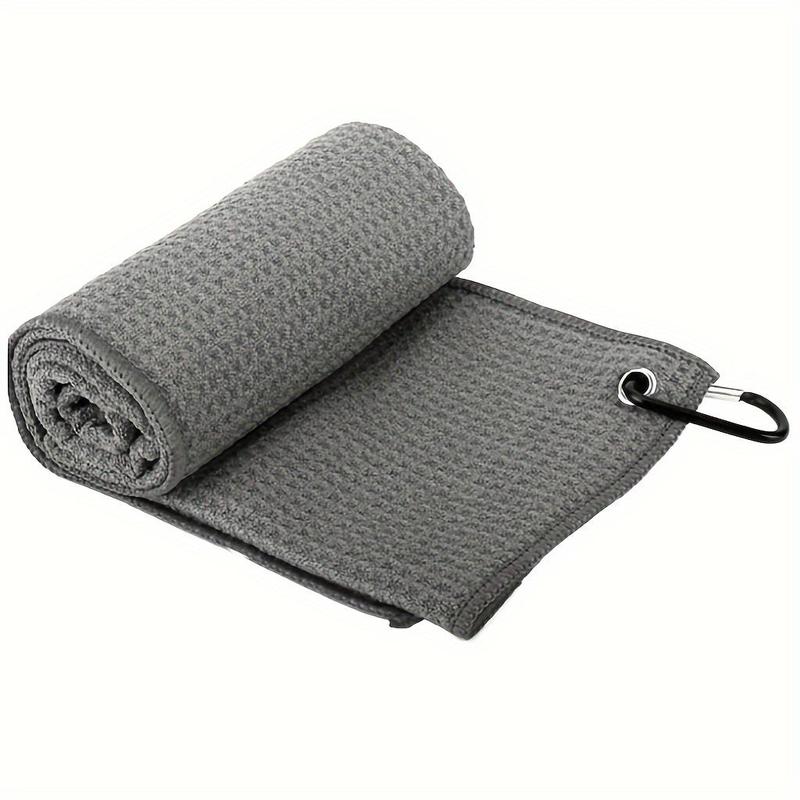 Microfiber Waffle Golf Towel with Carabiner Hook, Golf Cleaning Towel for Cleaning Clubs, Balls, and Hands, Ball Sports Equipment, Christmas Gift