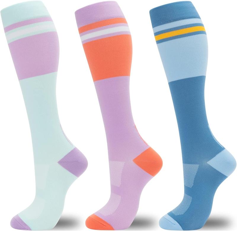 Compression Socks for Women Men 3 Pairs Graduated Compression Support Circulation Socks for Nurses