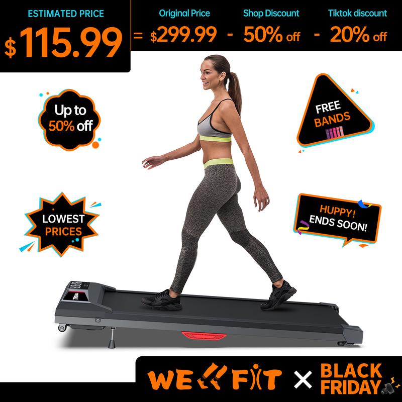 [Flash Sale] Black Friday: WELLFIT Walking Pad Treadmill – 5O% OFF! ‍️ 2.5HP,Portable,Incline,Smart App,300lbs Capacity- Perfect for Home & Office!