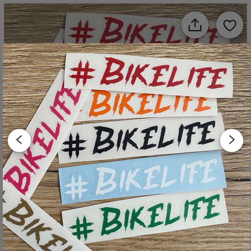 HASHTAG #BIKELIFE VINYL DECALS 6”