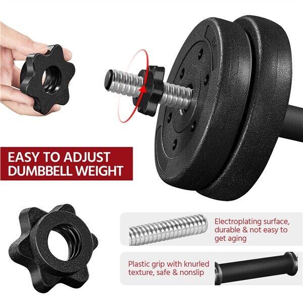 66 LB Adjustable Weight Dumbbell Set, Cap Barbell Plates for Home Gym Workouts, Strength Training