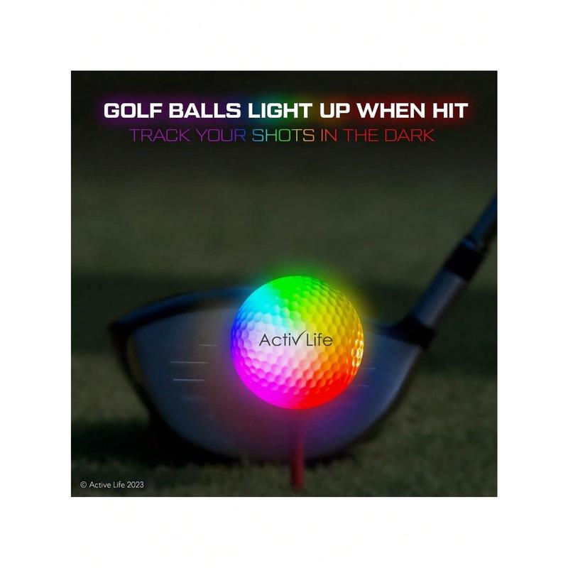 Super Bright LED Golf Balls, 3 Pack, Color-Changing, Best Glow In The Dark Golf Presents For Men And Women, Night Golfing Unique Novelty Cool Christmas Stocking Stuffers