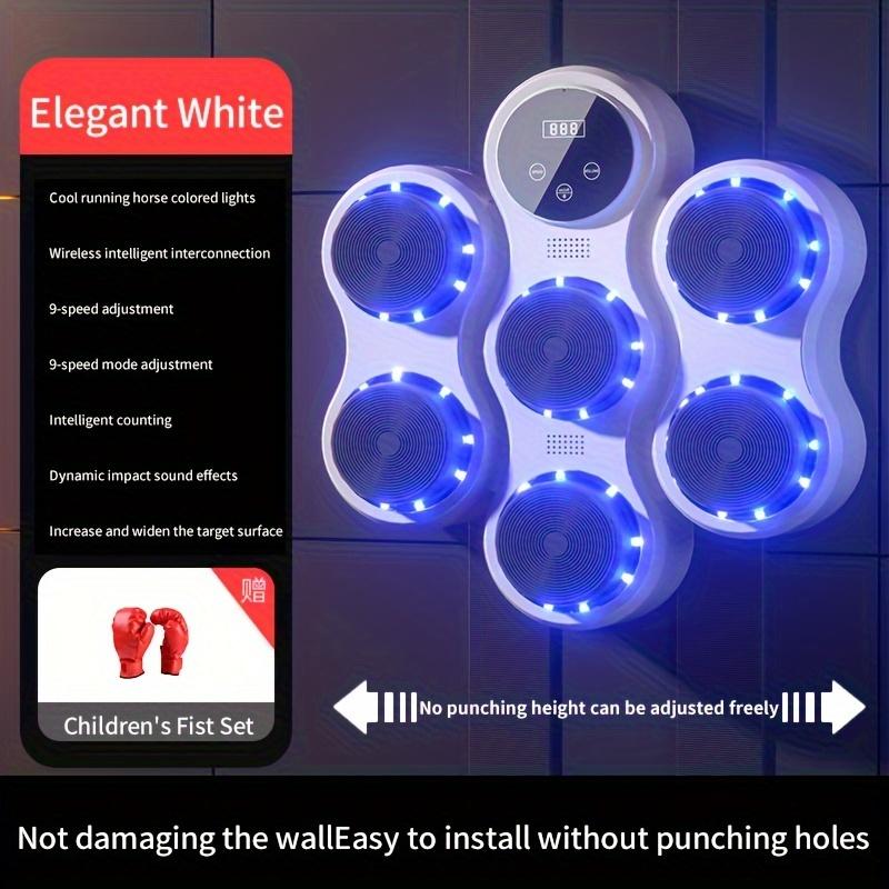 1PC Music Boxing Target, Smart Wall-mounted Exercise Wireless Boxing Target, Home, Indoor And Gym Boxing Game Consoles Are Complimentary Boxing Gloves USB Charger Mounted On The Bac