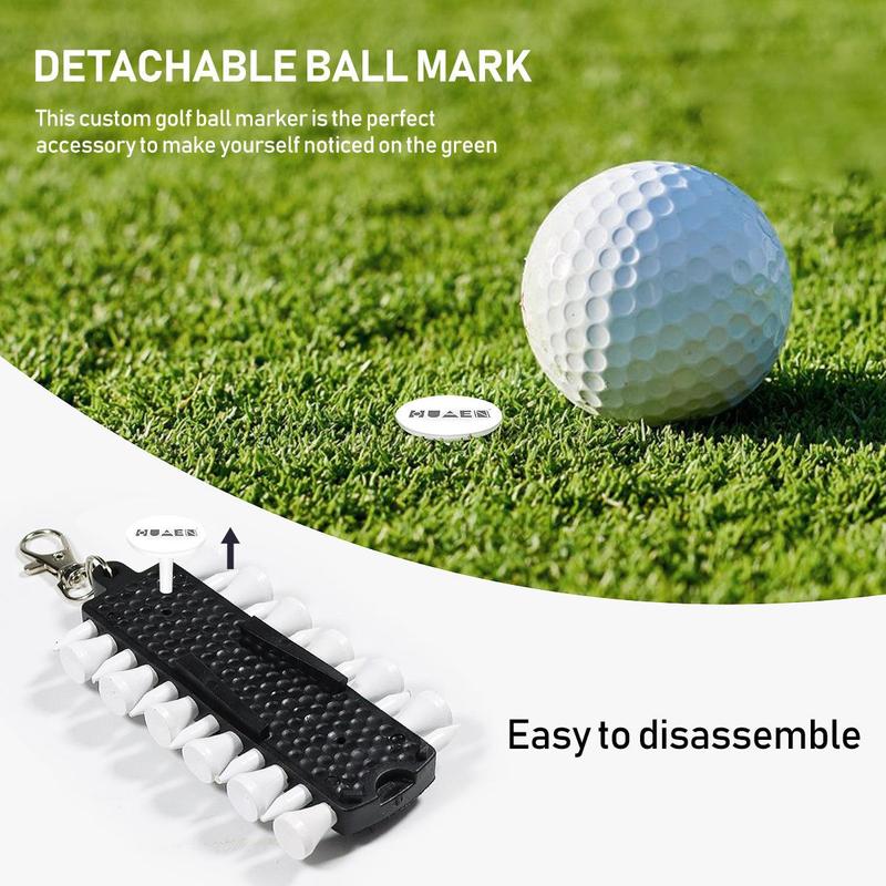 Multifunctional Golf Tool Set & Pencil, 1 Set Golf Tee & Ball Marker & Repair Tool & Golf Tee, Portable Golf Tee Set for Outdoor Sports