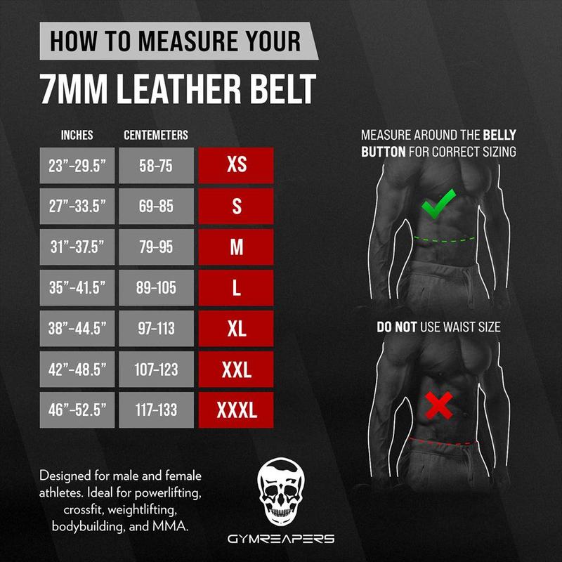 GymReapers Leather Weightlifting Belt for Core Support and Durability