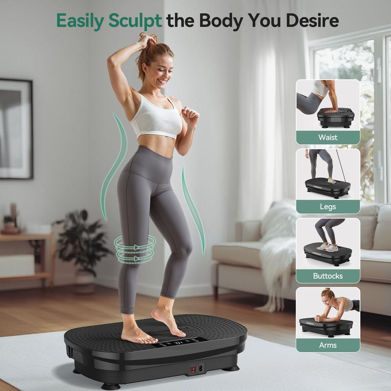 FEIERDUN Vibration Plate Exercise Machine,Vibration Plate for Lymphatic Drainage, Power Plate Vibration with 330LBS Weight Capacity