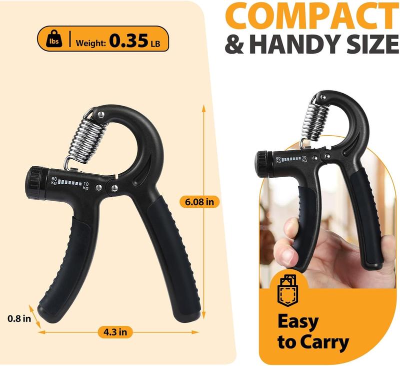 2 Pack Adjustable Resistance Grip Strength Trainer for Musicians and Athletes