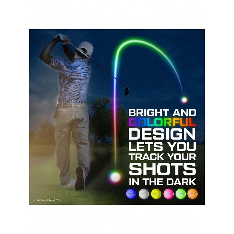 Super Bright LED Golf Balls, 3 Pack, Color-Changing, Best Glow In The Dark Golf Presents For Men And Women, Night Golfing Unique Novelty Cool Christmas Stocking Stuffers