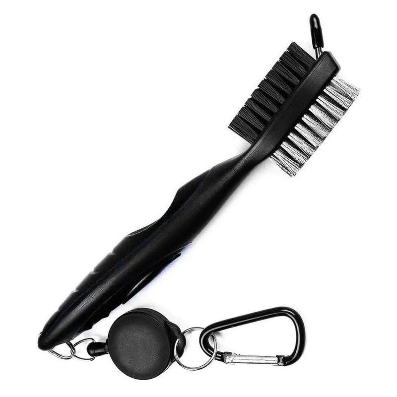 Golf Club Brush Groove Cleaner, Cleaning Brush with Retractable Zip-line and Carabiner, Cleaning Tools for Golf Clubs Spikes