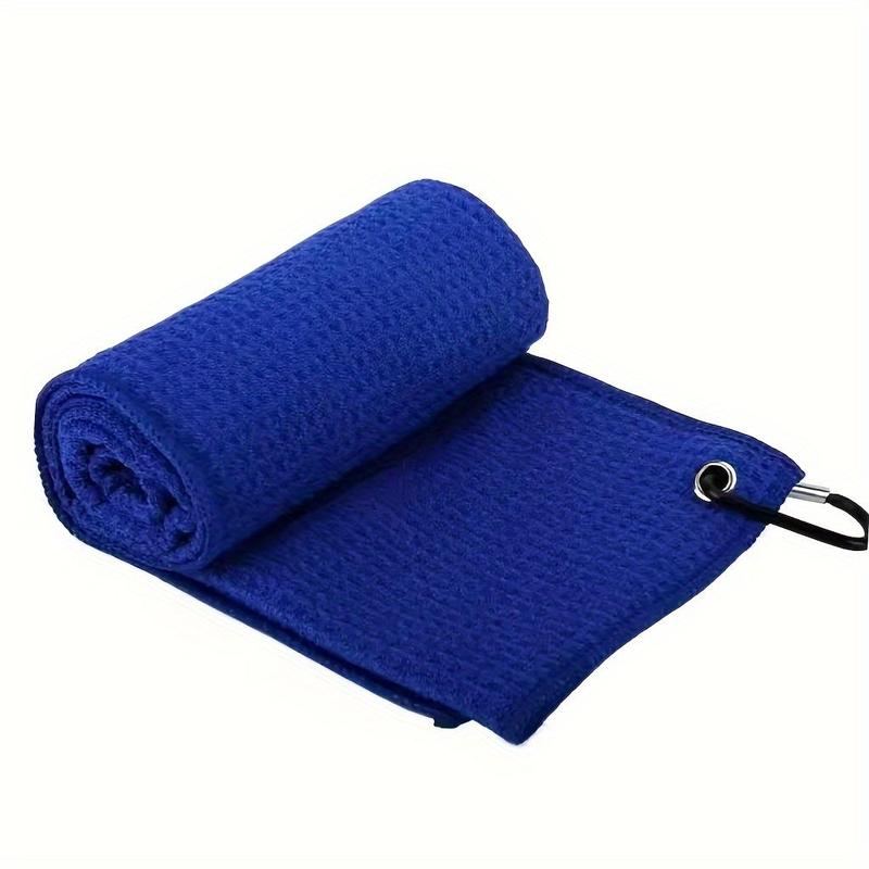 Microfiber Waffle Golf Towel with Carabiner Hook, Golf Cleaning Towel for Cleaning Clubs, Balls, and Hands, Ball Sports Equipment, Christmas Gift