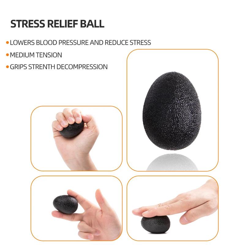 Hand Grip Gym Fitness Adjustable Count Set Finger Forearm Strength Muscle Recovery  Gripper Exerciser Trainer Ball Decompression