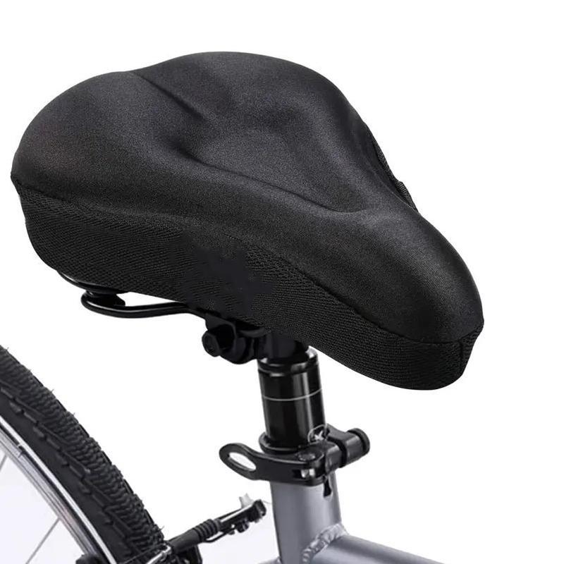 Soft Gel Bicycle Seat Cover, Breathable Bicycle Seat Cushion with Adjustable Drawstring, Bicycle Accessories for Outdoor & Indoor Fitness Bike