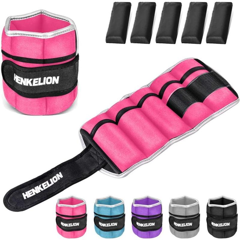 1 Pair 2 3 5 10 Lbs Adjustable Ankle Weights For Women Men Kids, Strength Training Wrist And Ankle Weights Sets For Gym, Fitness Workout, Running, Lifting - Black Grey Pink Blue Purple