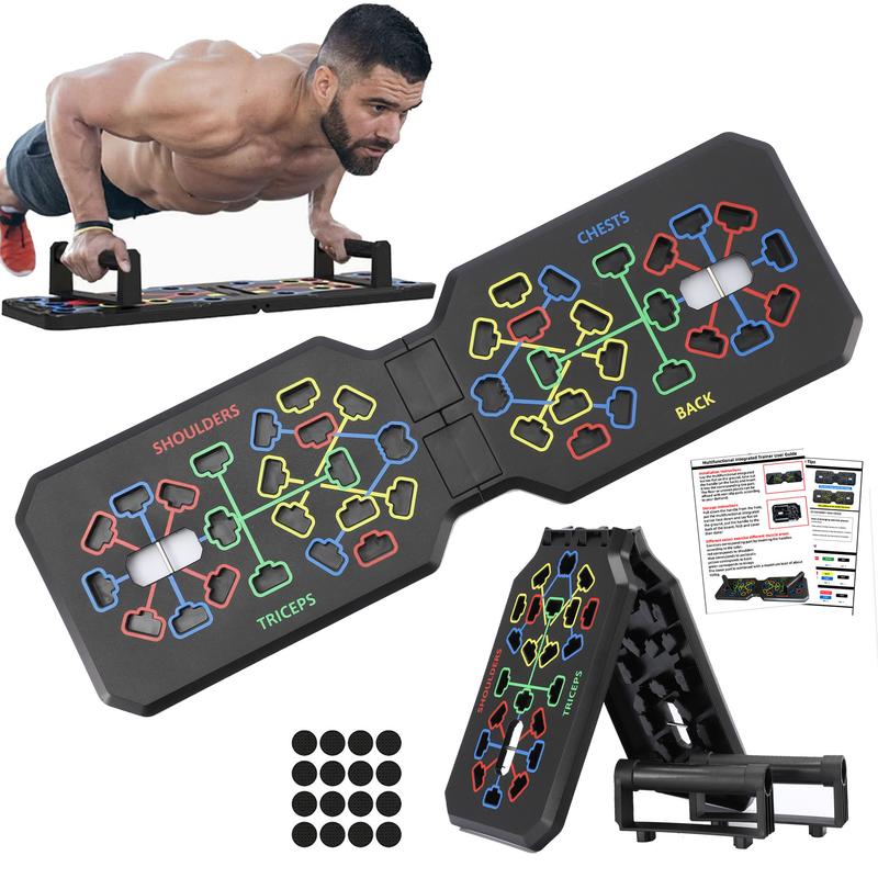 Men's and women's multifunctional foldable portable push up board - suitable for home gyms and strength training