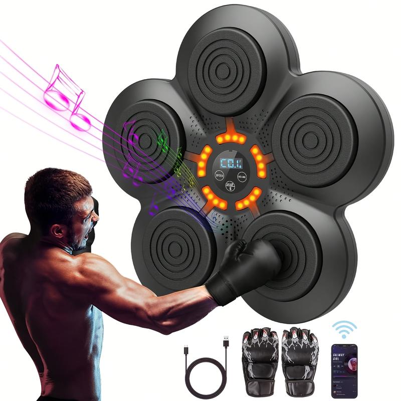 Wall Mounted Intelligent Music Boxing Machine For Adults With Boxing Gloves, Electronic Boxing Target Fitness Striking Equipment