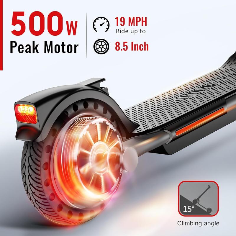 SISIGAD Electric Scooter Adults Peak 500W Motor,8.5