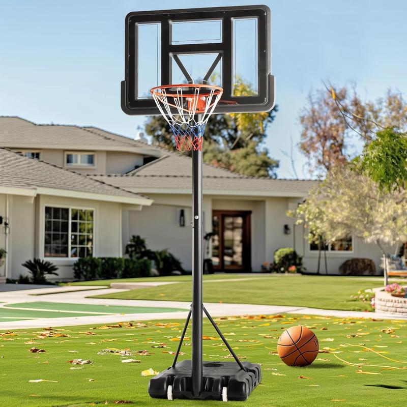 Adjustable Basketball Hoop, 4.2-10ft Height, 44