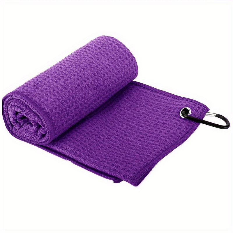 Microfiber Waffle Golf Towel with Carabiner Hook, Golf Cleaning Towel for Cleaning Clubs, Balls, and Hands, Ball Sports Equipment, Christmas Gift