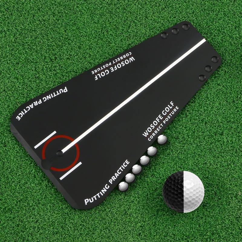 Golf Putting Trainer, 1 Set Golf Training Aid with Golf Ball & Steel Ball, Golf Training Aids for Indoor & Outdoor