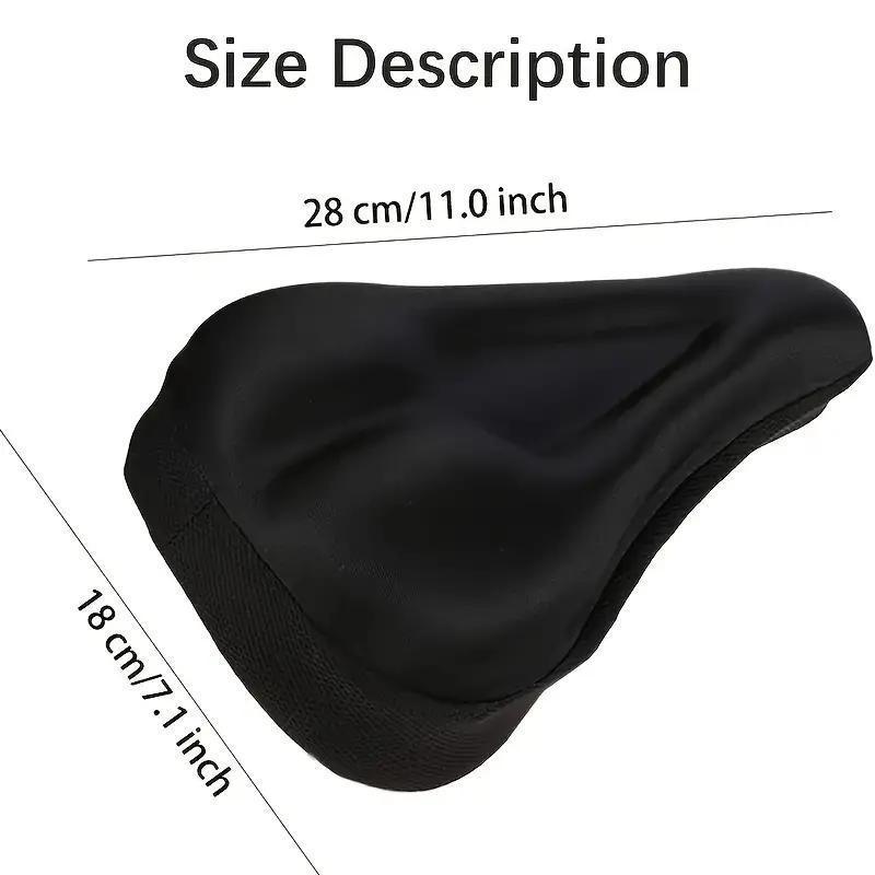 Soft Gel Bicycle Seat Cover, Breathable Bicycle Seat Cushion with Adjustable Drawstring, Bicycle Accessories for Outdoor & Indoor Fitness Bike