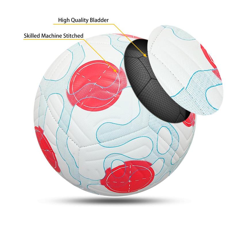 Size 5 Soccer Ball for Adults, Professional Training Football with Air Pump Needle & Storage Bag, Ball Sports Equipment for Indoor Outdoor Use, Summer Sports Gift