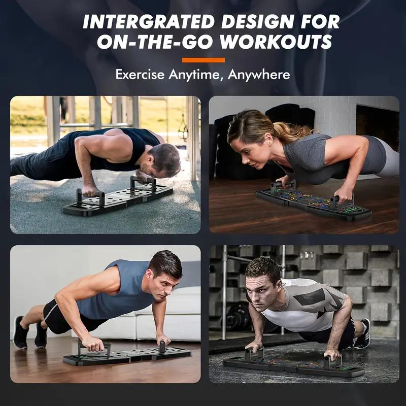 16-in-1 Multi-Function Push Up Handles: Portable, Foldable, and Suitable for Men and Women - ABS Material, No Power Required