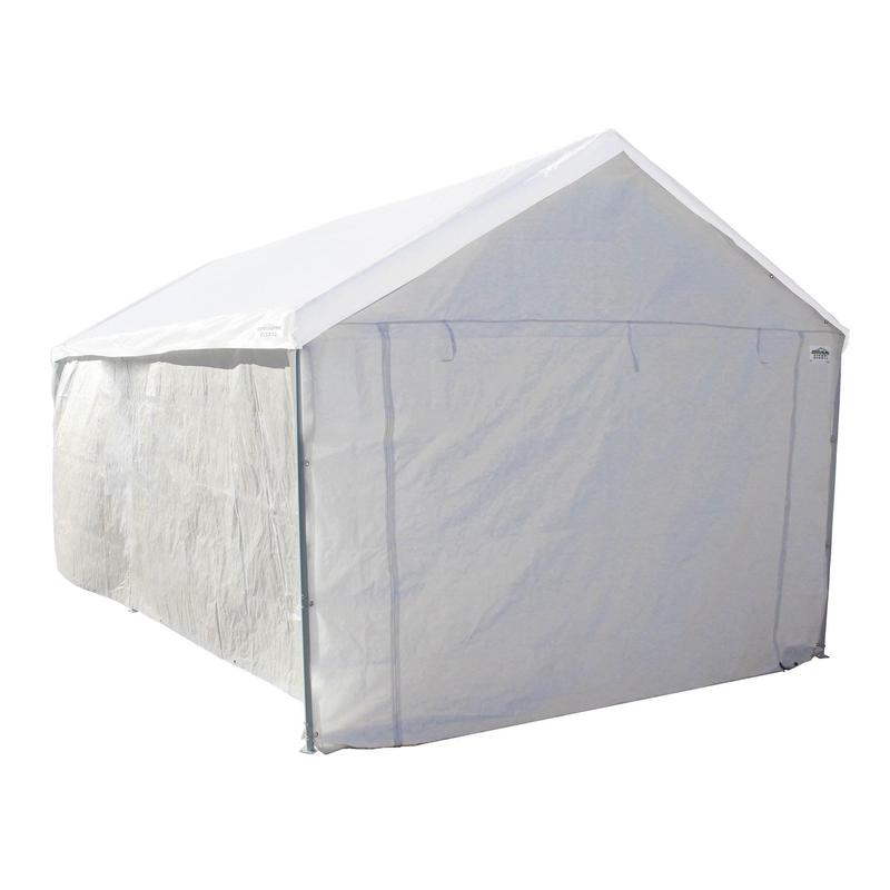 Caravan Canopy Domain Car Port Tent Sidewalls w  Straps, White (Sidewalls Only)